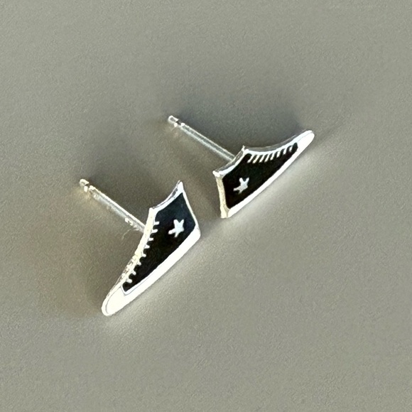 Sterling Silver Sneaker Stud Earrings – Fun, Novelty Design for Everyday Wear - Picture 13 of 14